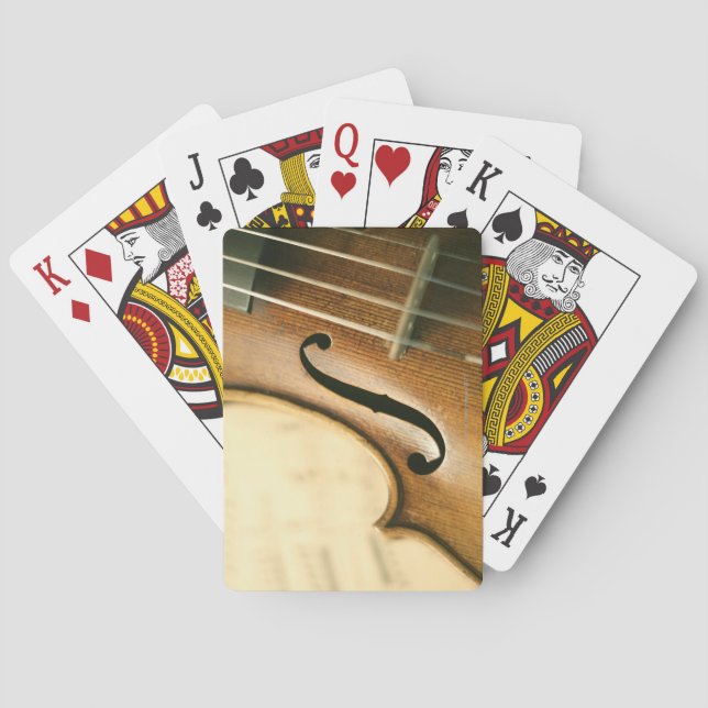 Detailed Violin Playing Cards (Back)