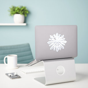 Detailed White Snowflake Design