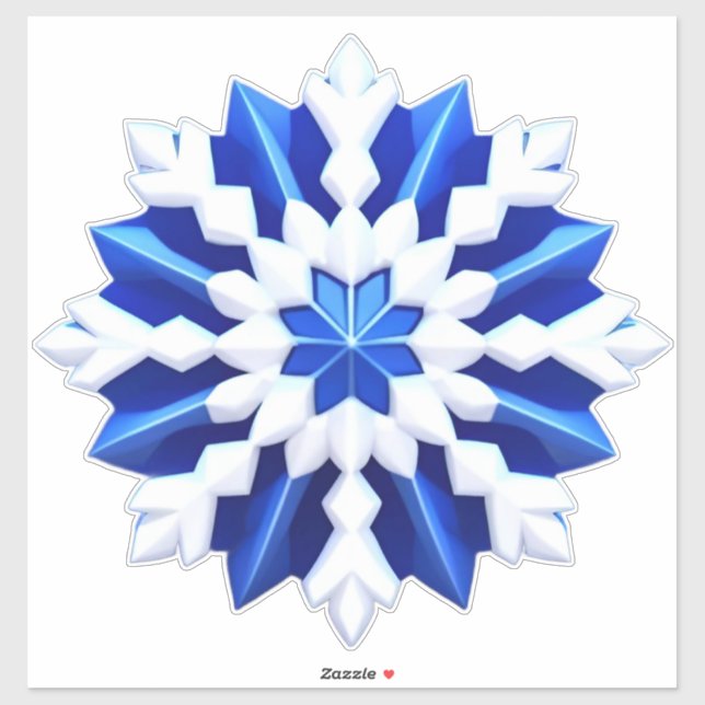 Detailed White Snowflake Design (Sheet)