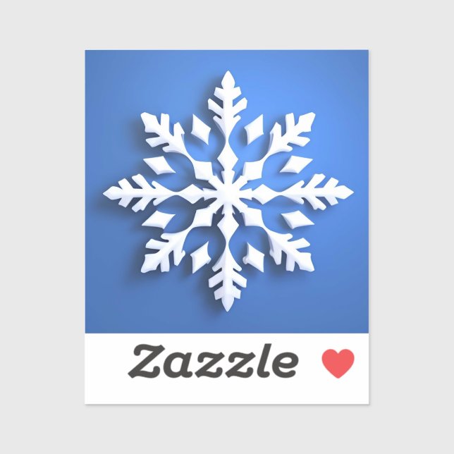Detailed White Snowflake Design (Sheet)