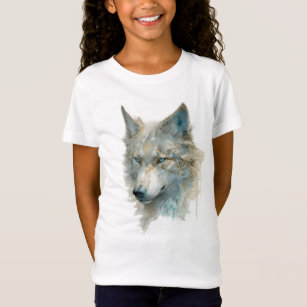 Detailed Wolf, a Gold and Blue Touch T-Shirt
