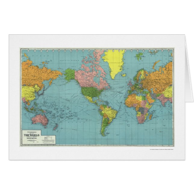 Detailed WWII World Map 1942 (Front Horizontal)