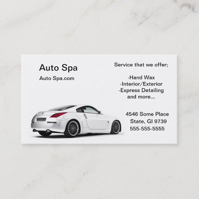 Detailing Shop Business Card (Front)