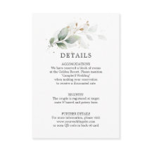 DETAILS Botanical Greenery Gold Wedding QR code