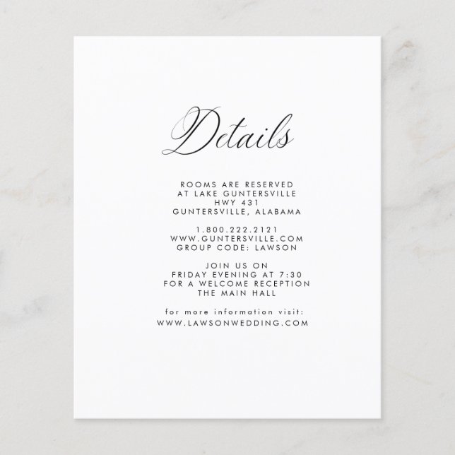 Details Card  (Front)