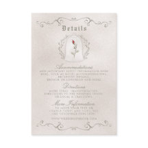 DETAILS CARD | Elegant Red Rose of Beauty Wedding