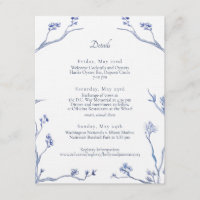 Details card for Holly and James DC wedding