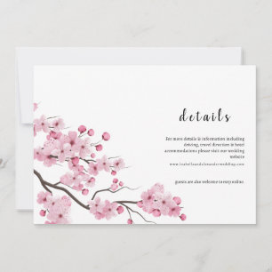 Details card- Peach Blossom Invitation