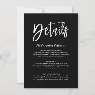 Details Card   Solid Black Script