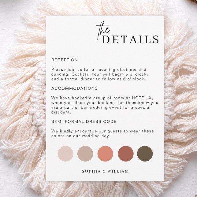 Details Card Wedding Attire, Colour Palette Detail (Creator Uploaded)