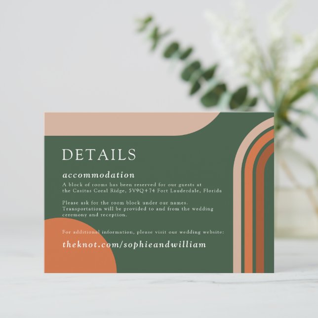 Details cards wedding Arch Boho Abstract (Standing Front)