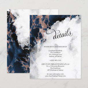 Details Dana-Navy Blue Rose Gold Watercolor Geode