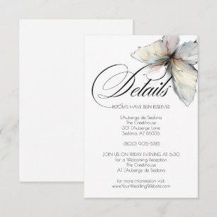 Details Elegant Abstract Ink Pastel Butterflies Invitation