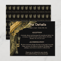 Details for Hallowedding with Black & Gold Skulls 