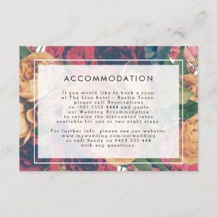 Details INFO Boho Floral Modern Wedding Enclosure Card