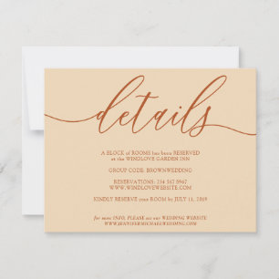 Details instructions wedding plan program RSVP card