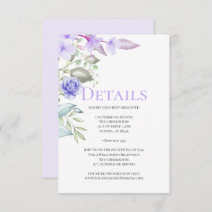 DETAILS   Lavender Floral Spring Bouquet Invitation