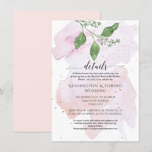 Details Modern Simple Eucalyptus Greenery Wedding Invitation