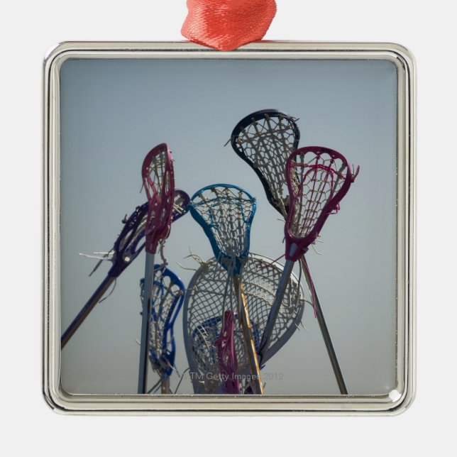 Details of Lacrosse game Metal Tree Decoration (Front)
