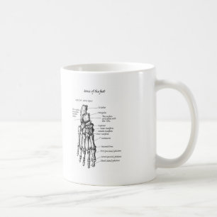 Details of the bones of the feet coffee mug