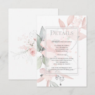 DETAILS   Pink Blush Watercolor Roses Invitation