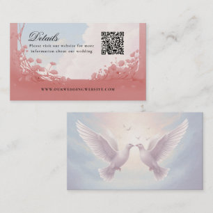Details QR Code doves love website Business Card