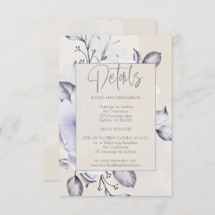 Details - Rustic Lilac and Alabaster Peony Floral Invitation