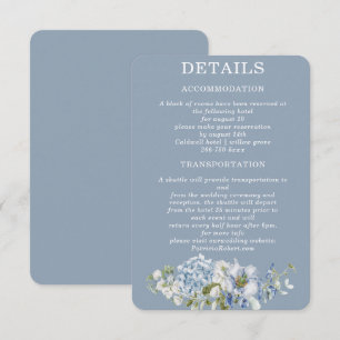 Details Sage Green and Dusty Blue  Invitation