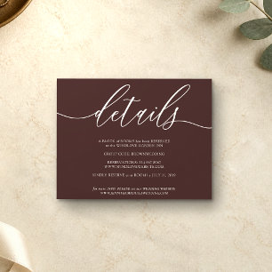 Details Signature Simple Chocolate brown  RSVP Card
