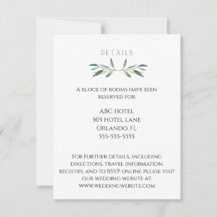 Details Wedding Card