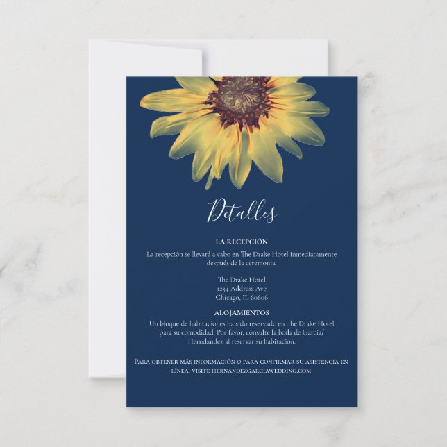 Detalles Rústicos de Girasol Tarjeta de Cerramient Invitation (Front)