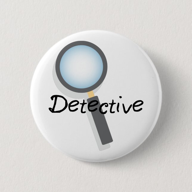 Detective 6 Cm Round Badge (Front)