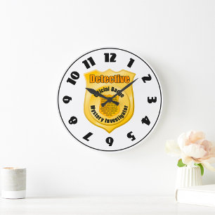 Detective Badge Clock