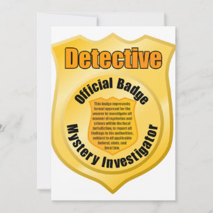 Detective Badge Invitations