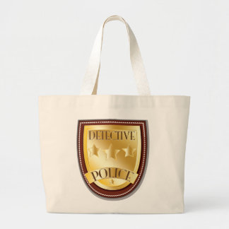 Detective Badge Large Tote Bag