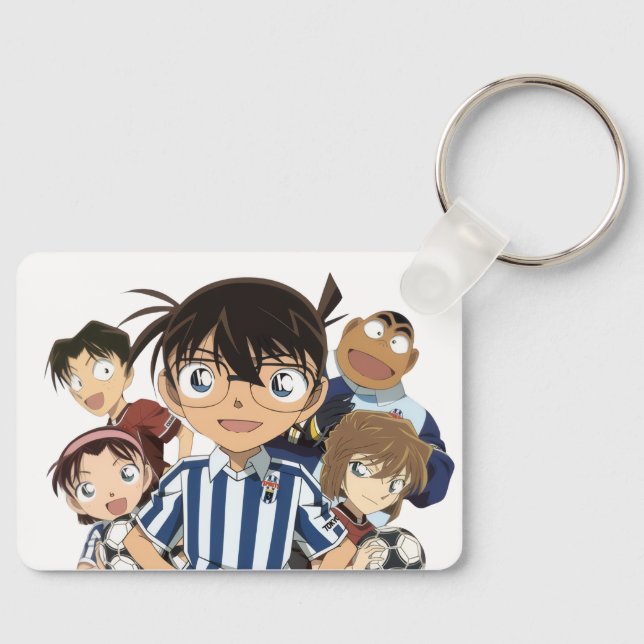 Detective Boys Square Card | 少年探偵団 Key Ring (Front)