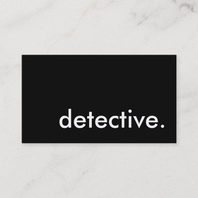 detective. business card (Front)