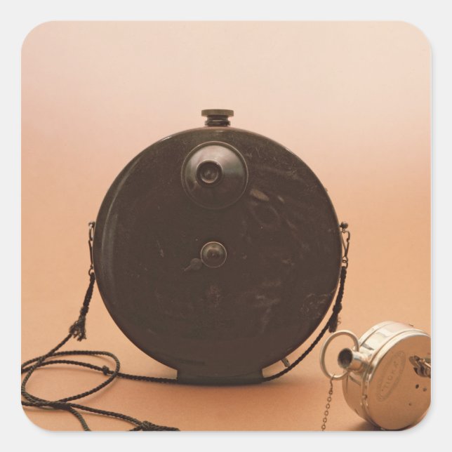 Detective cameras square sticker (Front)