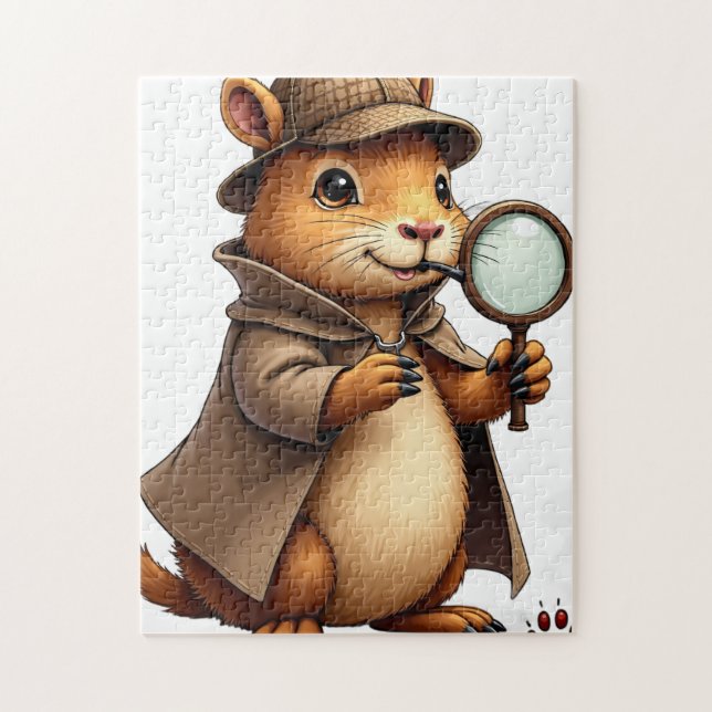 Detective Capybara Jigsaw Puzzle (Vertical)