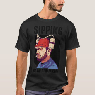 Detective cartoon with chequerboard pattern. T-Shirt