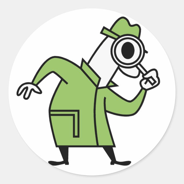 Detective Classic Round Sticker (Front)