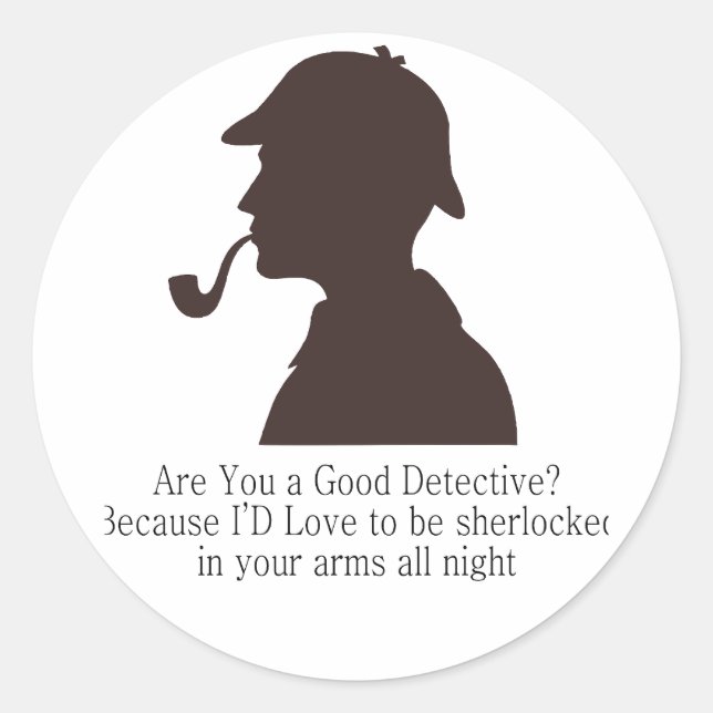Detective Classic Round Sticker (Front)