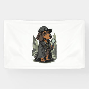 Detective Dachshund – Mystery Solving Dog Banner