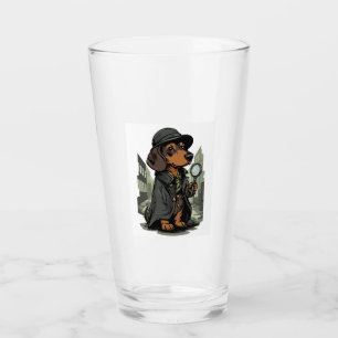 Detective Dachshund � Mystery Solving Dog Glass