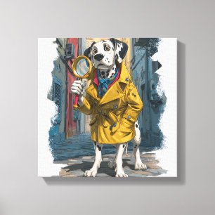 Detective Dalmatian � Crime Solver Dog Canvas Print