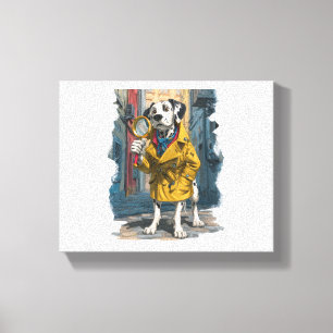 Detective Dalmatian – Crime Solver Dog Canvas Print