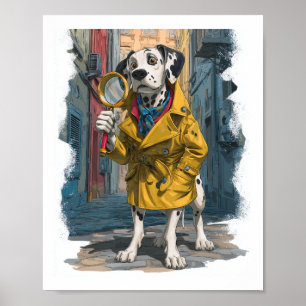 Detective Dalmatian � Crime Solver Dog Poster