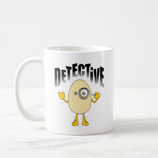Detective Egghead Text Coffee Mug
