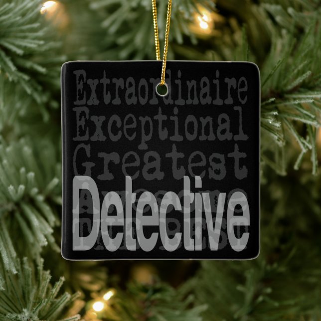 Detective Extraordinaire Ceramic Ornament (Tree)