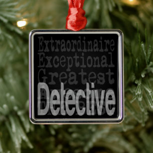 Detective Extraordinaire Metal Ornament